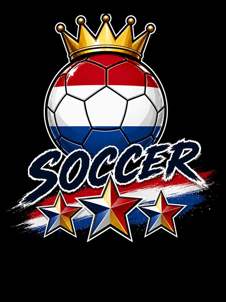 Holland Flag Crowned Soccer Ball by QuiteOrbit