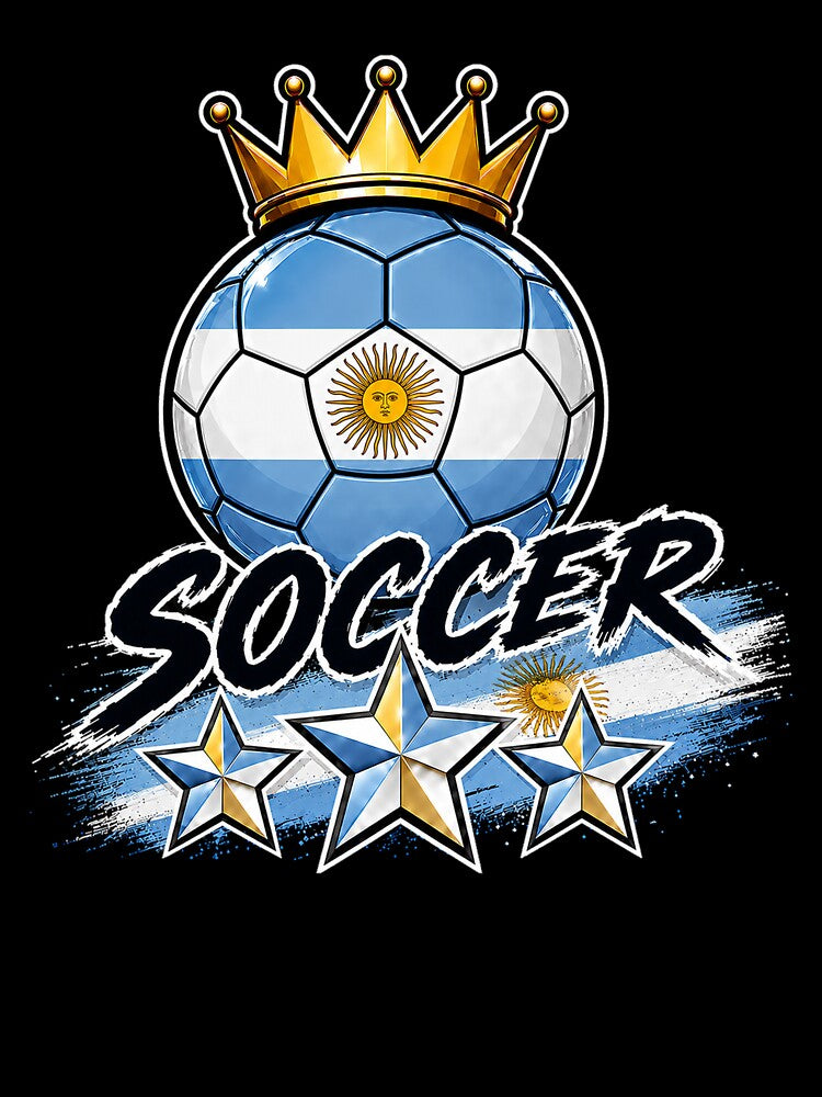 Vintage Argentina flag Crowned Soccer Ball by QuiteOrbit