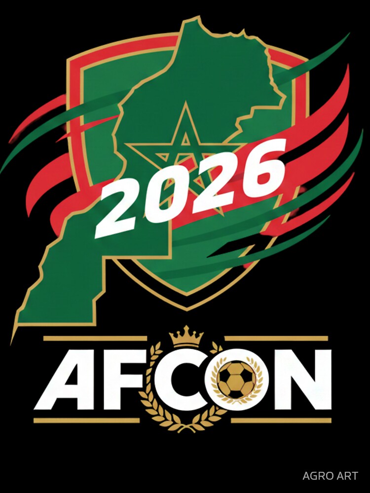 AFCON 2026 Morocco Emblem – African Football Graphic Design by AGRO ART