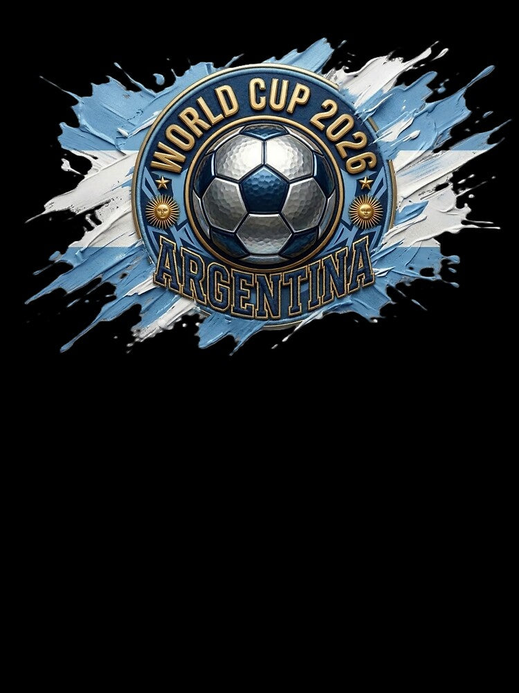 World Cup 2026 Argentina Soccer Ball Paint Splash by DigitalArtGhost