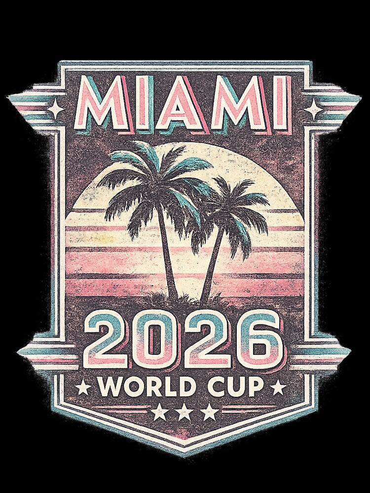 Miami 2026 Retro World Cup Tee by ArthUpscale
