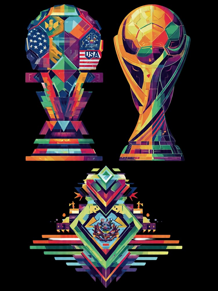 Mundial 26 Geometric Trophy Fan Design by QutteshopLM