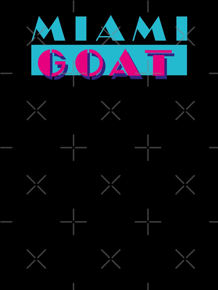 MIAMI GOAT (Miami Vice style retro logo) DARK (The goat is in Miami!) by frikybomb