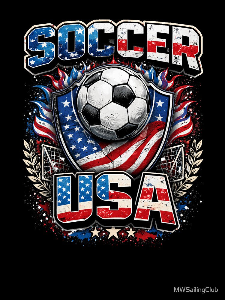 Soccer USA – Patriotic Football Shield Design by MWSailingClub