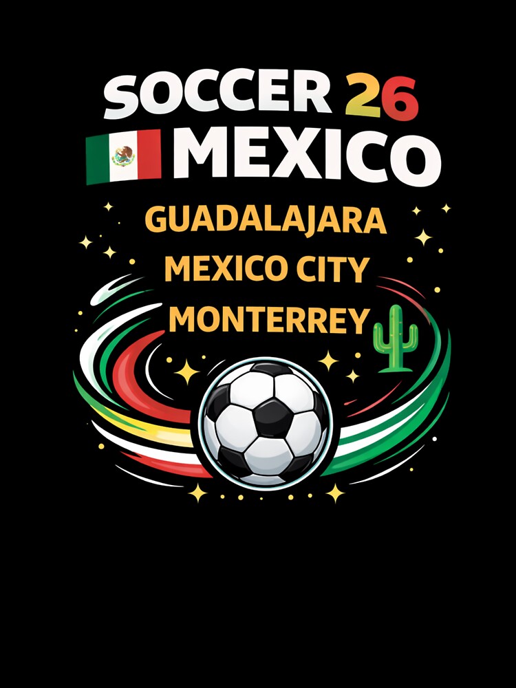 Soccer 26 Mexico Host Cities – Guadalajara Mexico City Monterrey Fan Shirt by MK-Charlie