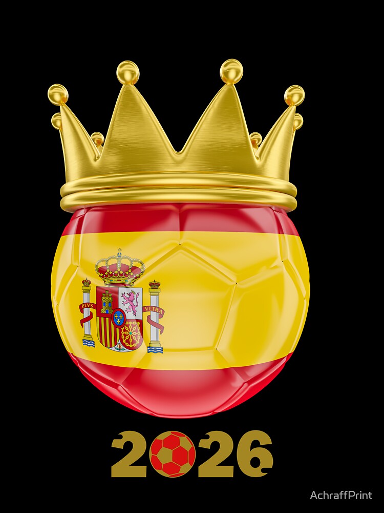 Spain Football Champion Crown 2026 by AchraffPrint