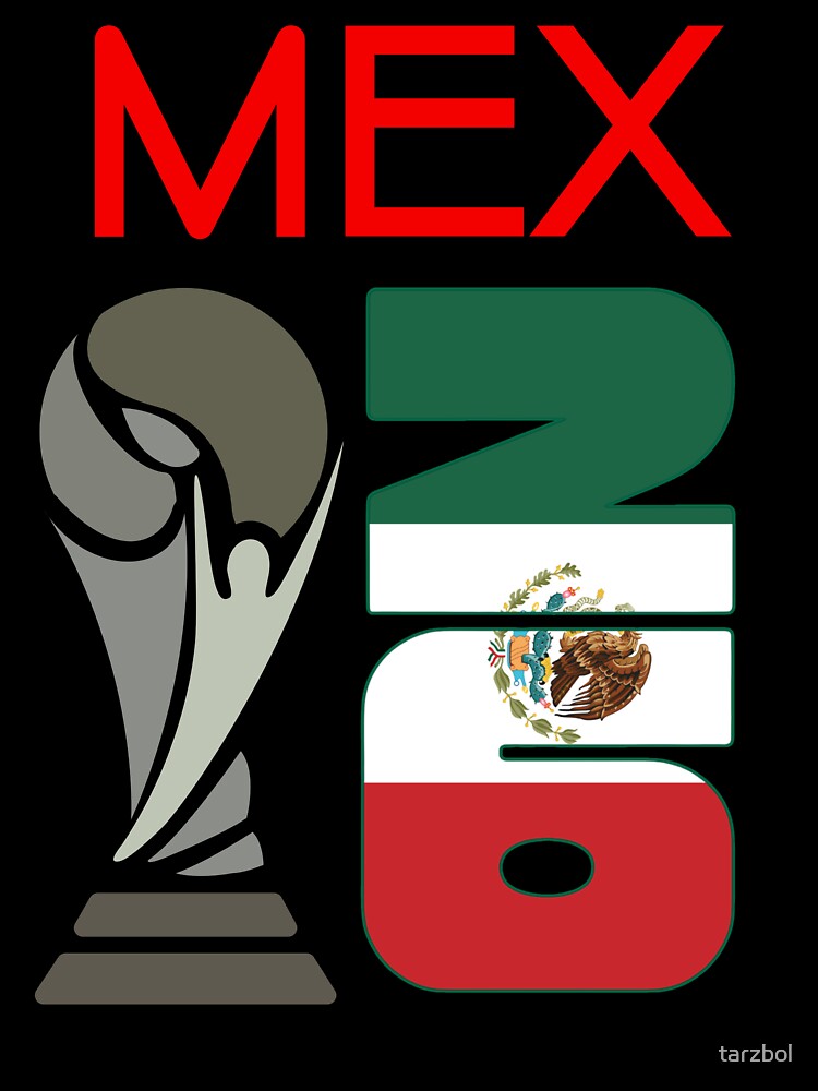 Mexico 2026 Soccer World Cup Trophy Mexican Flag Design by tarzbol