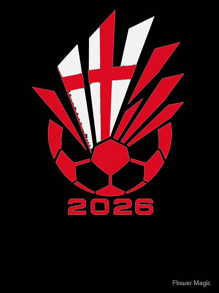 England Soccer 2026 Cross Burst Emblem by Flower Magic