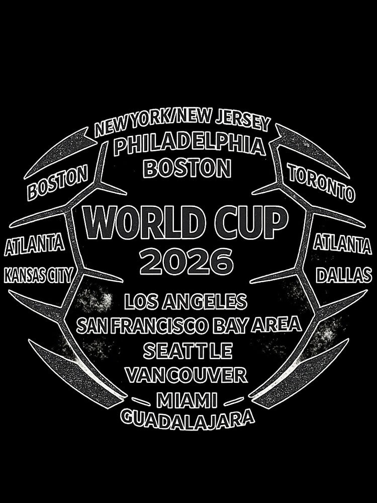 World Cup 2026 Host Cities Vintage Soccer Ball by ArthUpscale