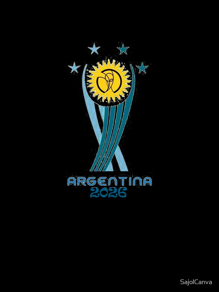 Argentina 2026 Football World Cup Emblem T-Shirt by SajolCanva