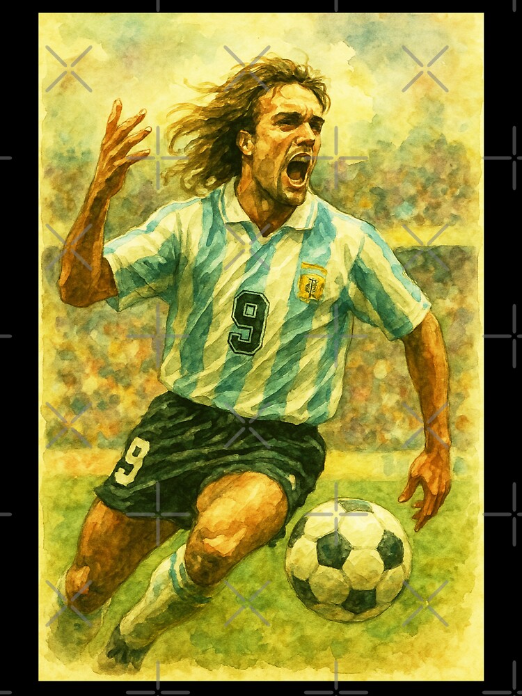 Gabriel Batistuta Classic Football Legend by Sarcastic designs