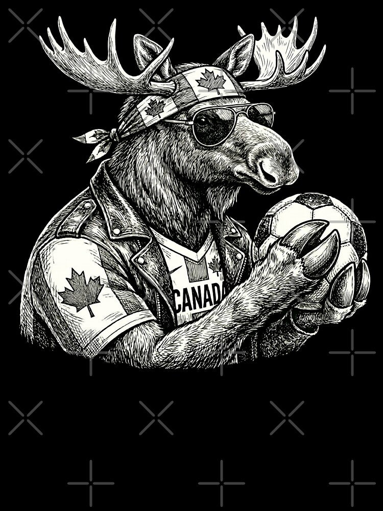 Canadian Moose Soccer Player by Roy & Tiffany