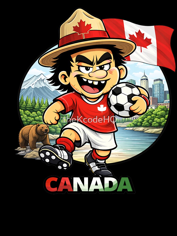 Canada Soccer Fan Cartoon Shirt by theKcodeHQ