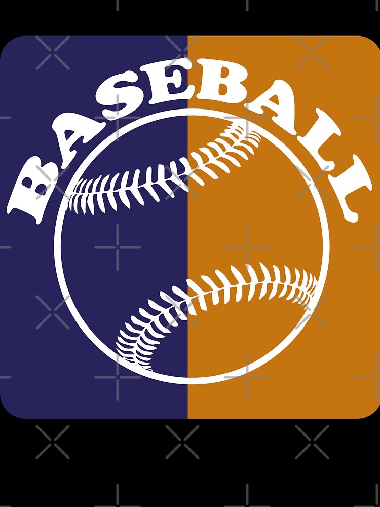 Baseball, fundo laranja e azul by GirlaineSQ