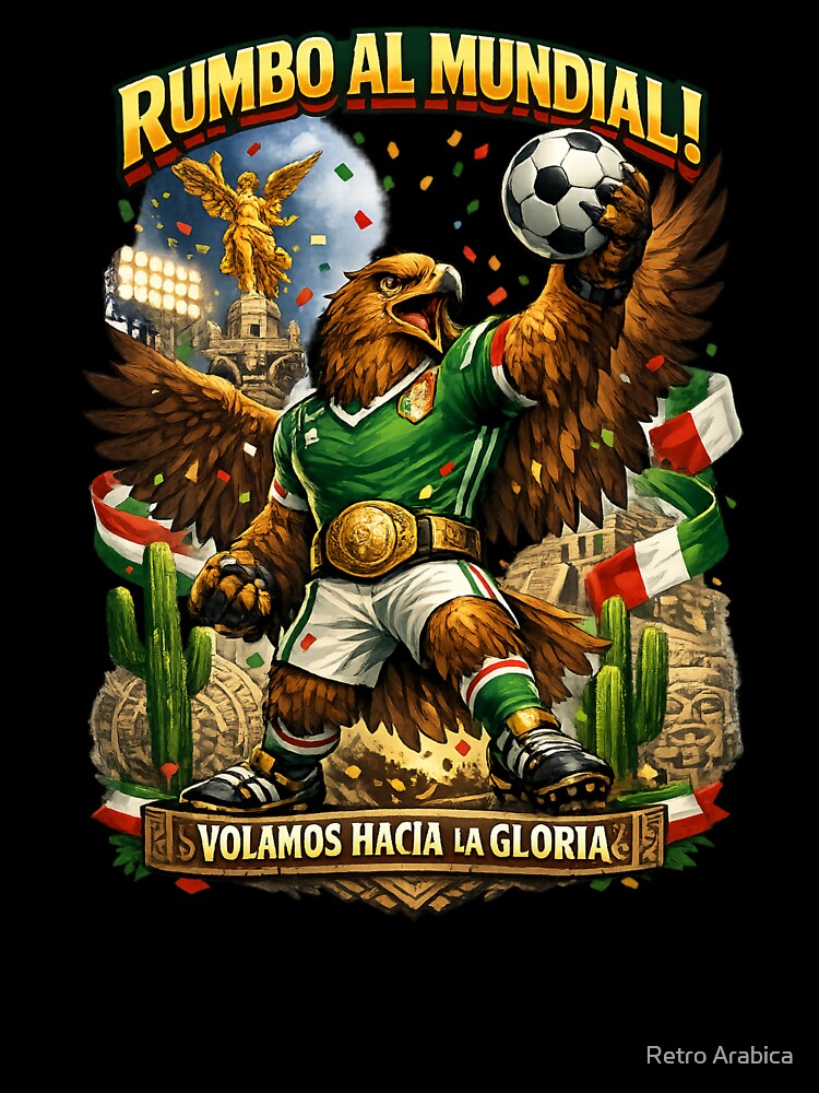 Mexico World Cup 2026 Eagle Fan Art by Retro Arabica