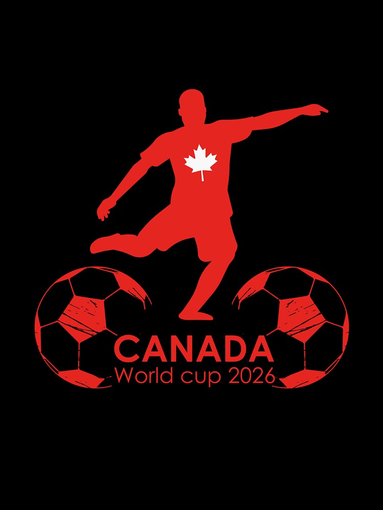 Canada Soccer Player Silhouette & Baseballs World Cup 2026 by topprinting