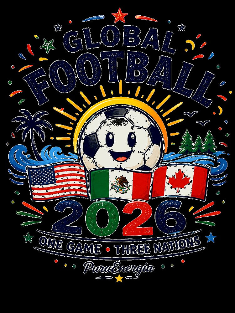 Global Football 2026 One Game Three Nations T-Shirt by Puraenergia Stickers