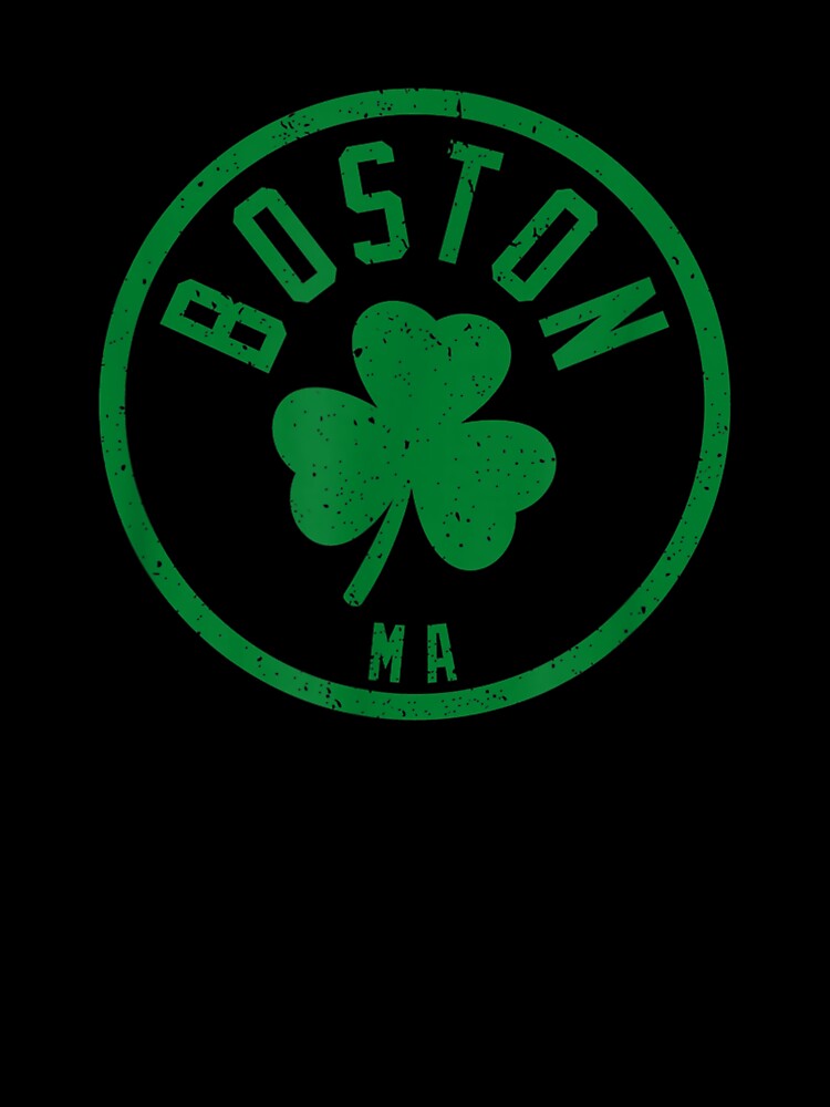 Boston Basketball Shamrock Massachusetts Vintage by deshaziorrobin