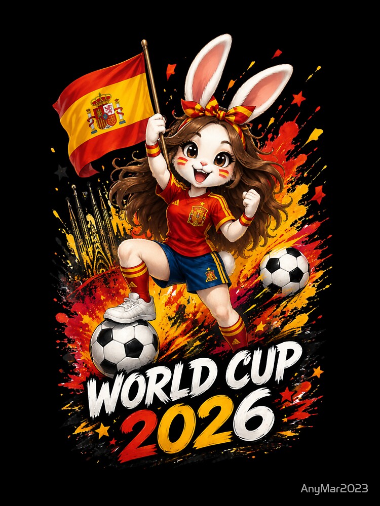 Cute Spain Bunny World Cup 2026 by AnyMar2023