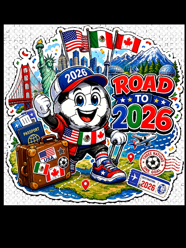 Road to 2026 Football Travel by Puraenergia Stickers
