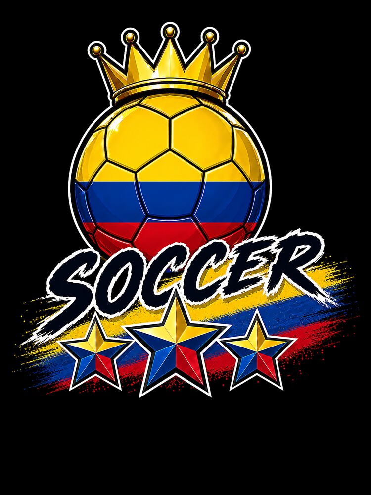 Vintage Columbia flag Crowned Soccer Ball by QuiteOrbit