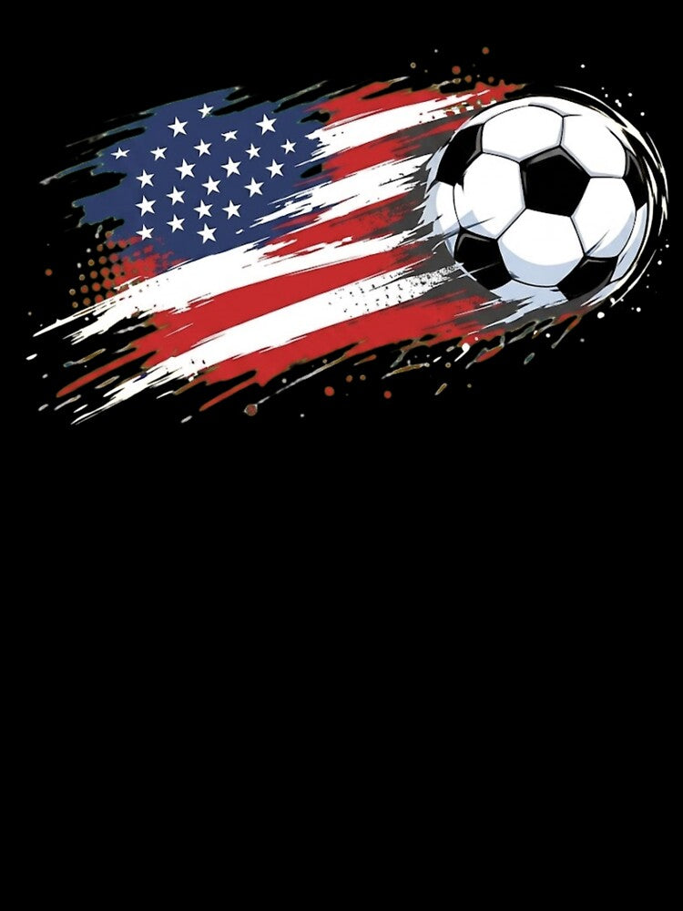 USA Soccer Ball American Flag Patriotic Sports Design by haitrieuic96