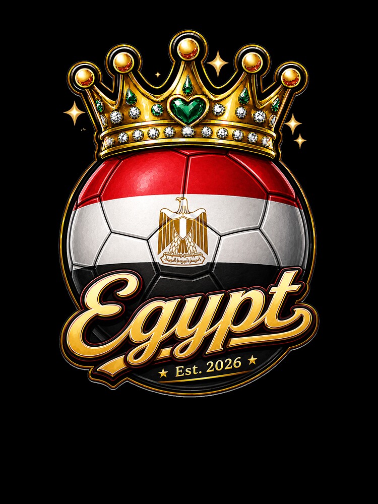 Egypt flag Crowned Soccer Ball by QuiteOrbit