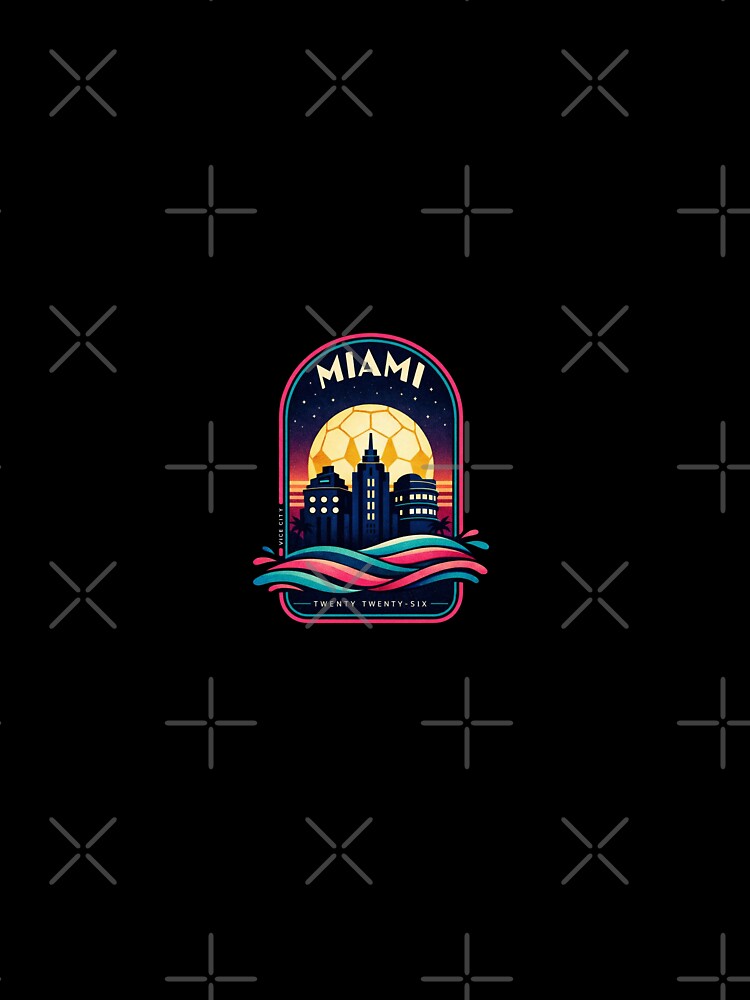 Miami Vice 2026 - Art Deco Soccer Sunset T-Shirt by RDcollections