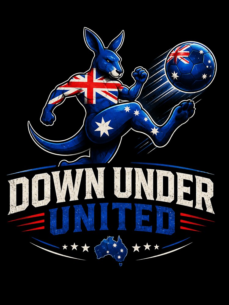 Down Under United Australia Soccer Kangaroo Shirt | Australian Football Fan Merch by Prime legend