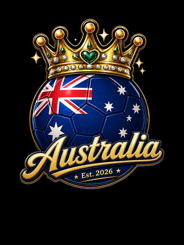 Australia flag Crowned Soccer Ball by QuiteOrbit