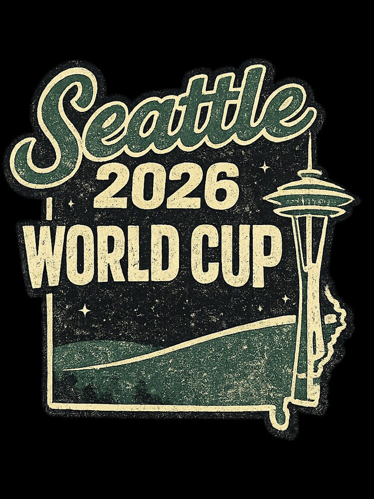 Seattle 2026 World Cup – Retro Space Needle Vintage Soccer Fan T-Shirt by ArthUpscale