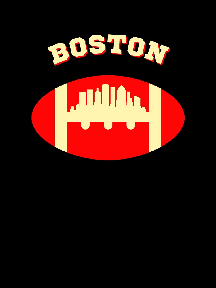 Boston Skyline City Rugby Ball Gameday by GabrieSketcham