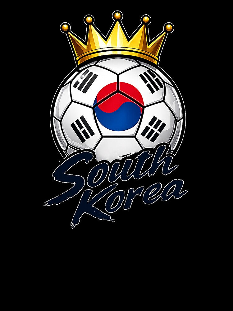 Vintage South Korea flag Crowned Soccer Ball by QuiteOrbit
