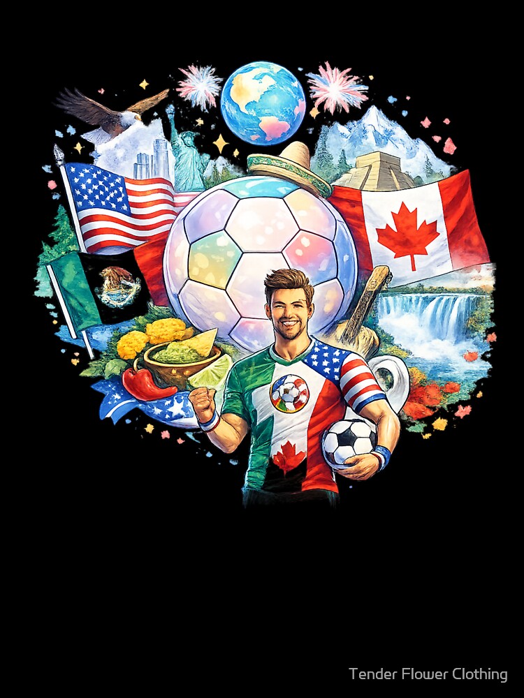 USA Mexico Canada Football Pastel World Cup by Tender Flower Clothing