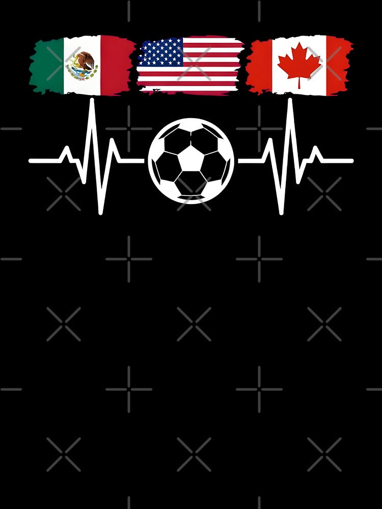 Heartbeat of Three Nations - American Mexican Canadian united by dudelinart