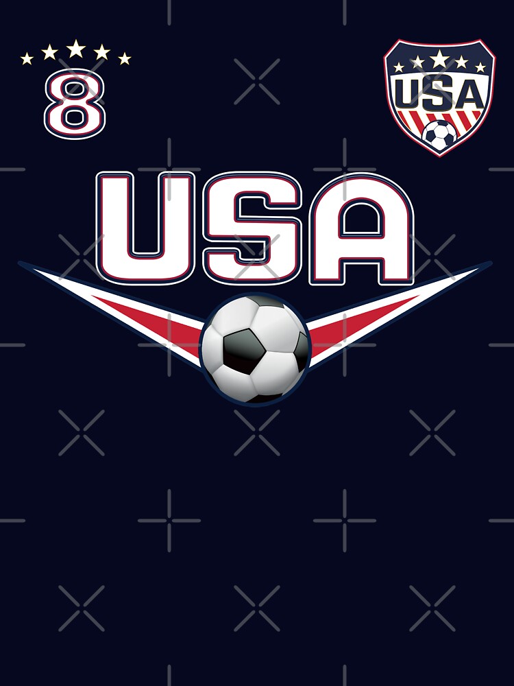 USA Soccer T shirt with Number 8 by fermo