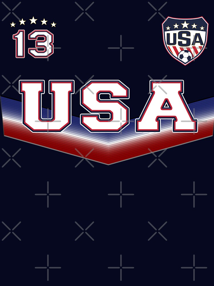 USA Soccer T shirt with Number 13 by fermo