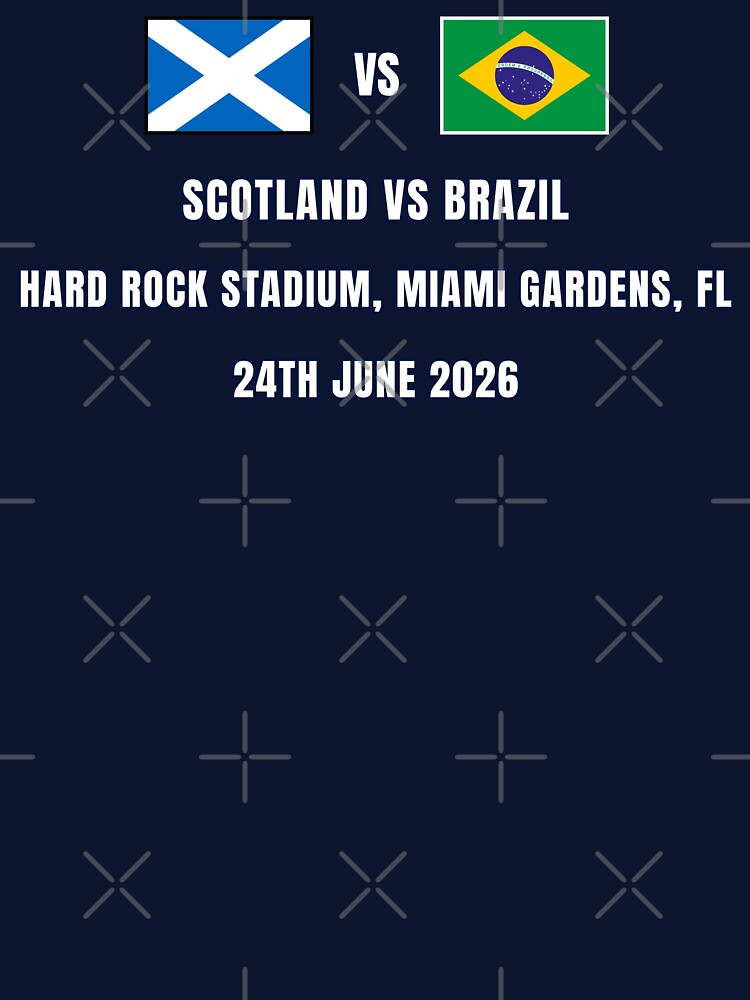 Scotland vs Brazil 24 June 2026 – Football Match Design Miami Gardens by The Hairy Melon