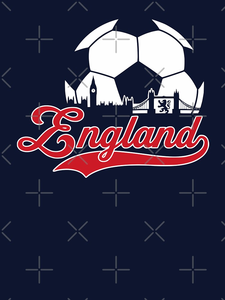 Retro England Football Skyline Soccer Fan Graphic by Imaginationbeyond