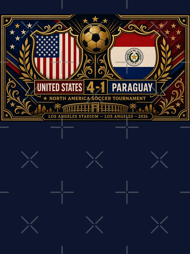 USA Paraguay 4-1 Ornate Artwork by BrickByDream