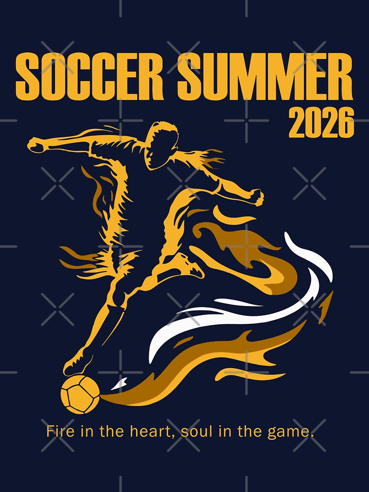 Soccer Summer 2026: Fire in the Heart Football Player Art by MalisoStickers