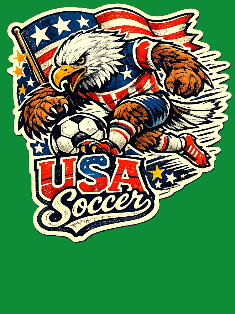 USA Soccer Fan eagle, stars and stripes. by Modefissi