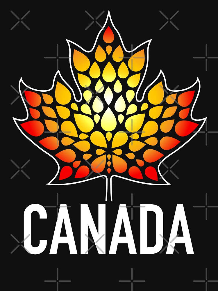 CANADA FIRE Maple Leaf Black Background by Great Canadian Collective