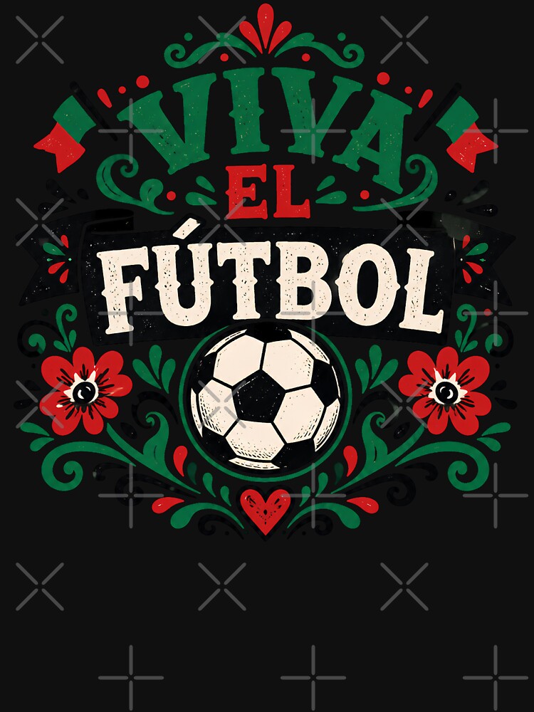 Viva El Futbol Mexican Folk Art Style by RoooDesigns