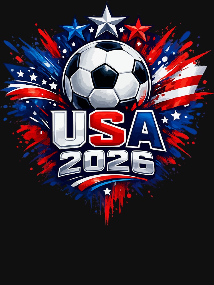 Red White Blue Soccer Vibes 2026 USA by XYZ Studio