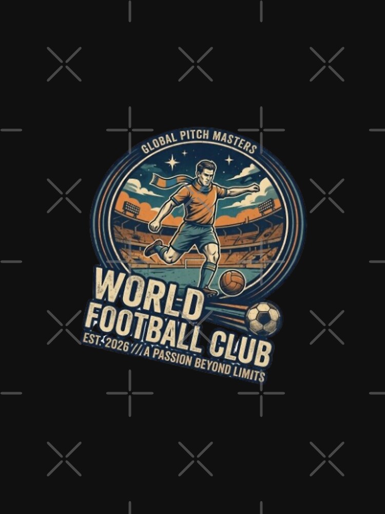 World Football Club Vintage Retro Soccer Player 2026 by Dream Weave Studio