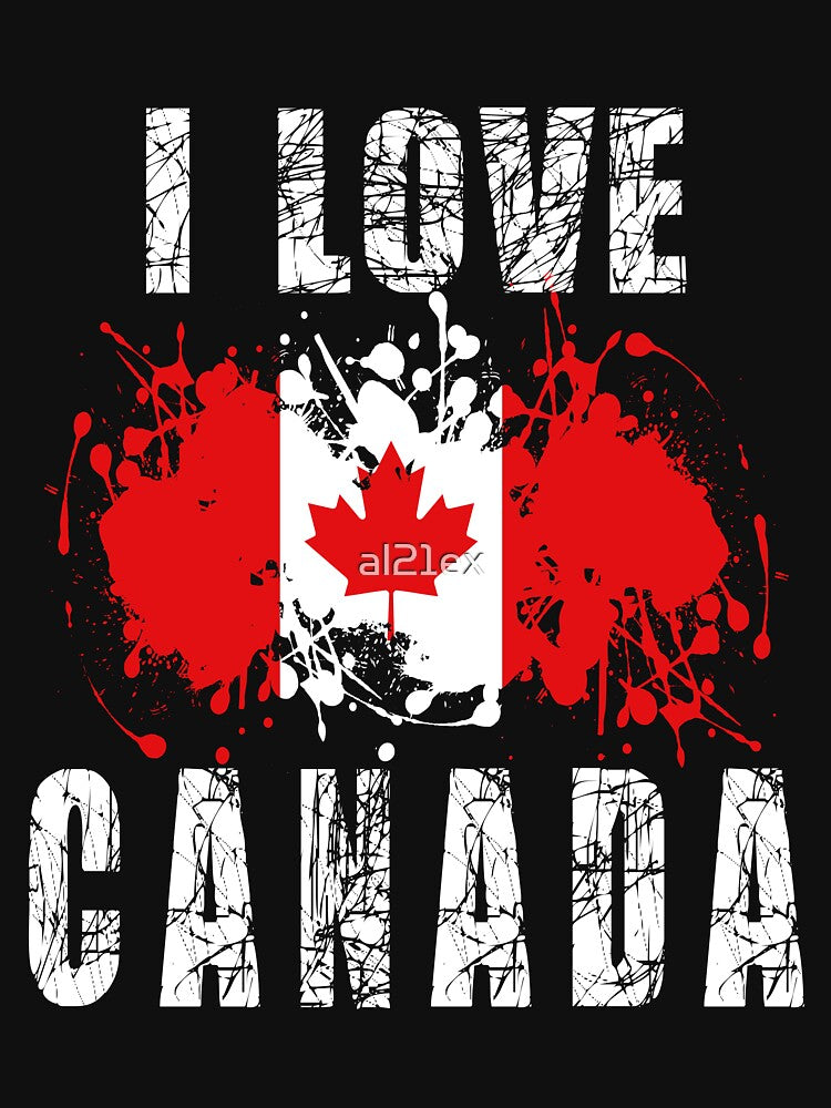 I Love Canada Flag Art-| GIFT FOR CANADA LOVERS | CANADA LOVERS COLORFUL by al21ex