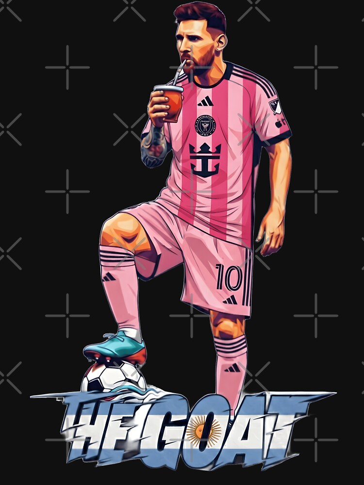 Messi Drawing Style Drinking Mate – The Goat Design - Inter Miami by G-A-D-U