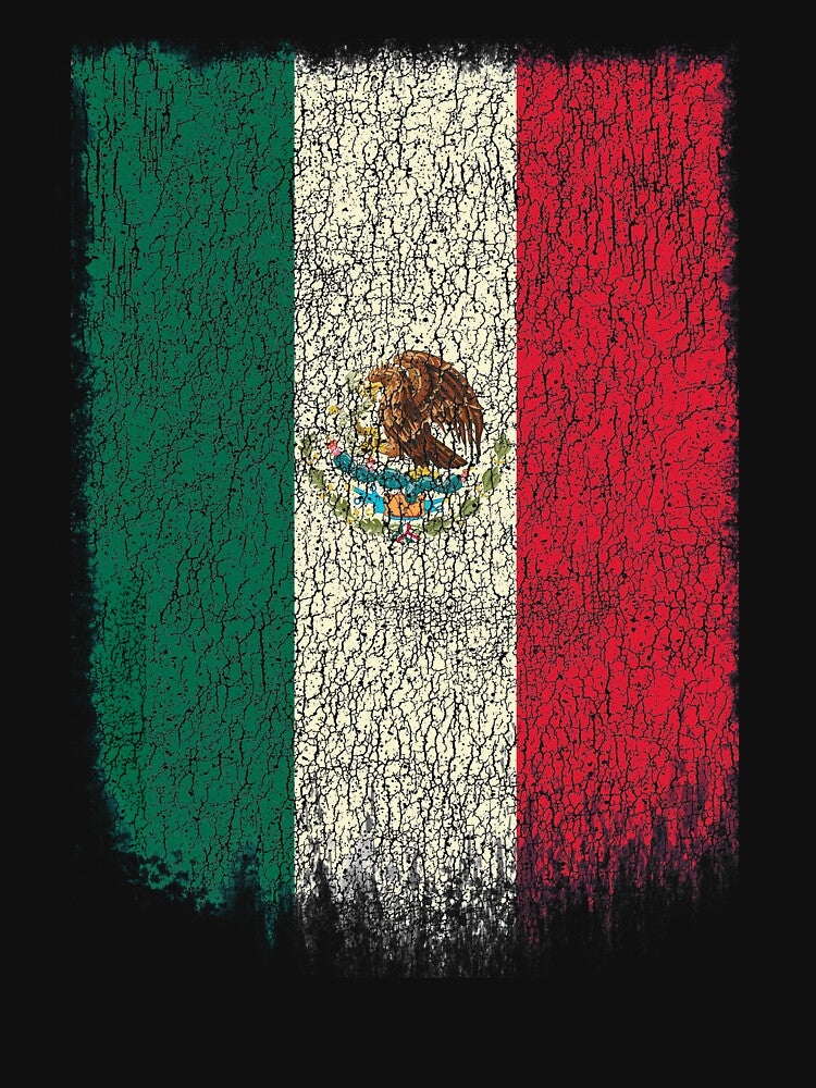 Mexican Flag Shirt Mexico Flag T shirt Grunge Retro Design by cgocgy