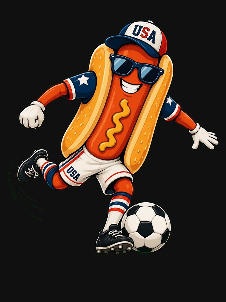 USA Soccer Hot Dog Fan Mascot by MotivaChic